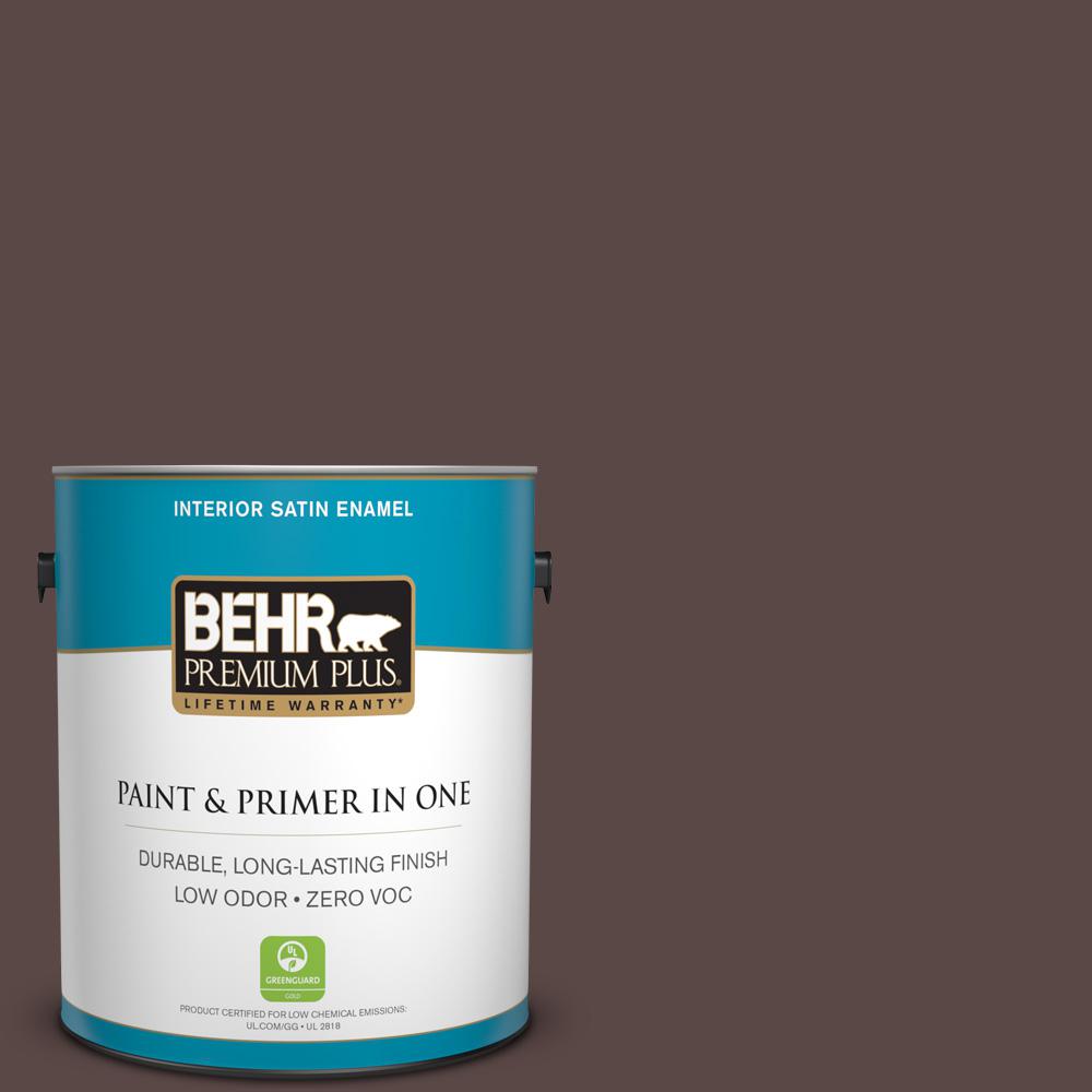 BEHR Premium Plus Ultra 1gal. 770B7 Chocolate Sparkle Satin Enamel