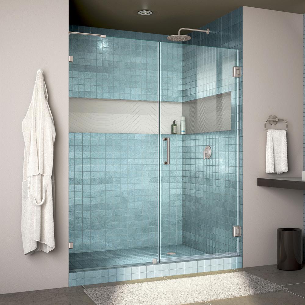 Dreamline Unidoor Lux 59 In X 72 Frameless Hinged Shower Door Dreamline Unidoor Lux 59 In X 72 Frameless Hinged Shower Door Brushed