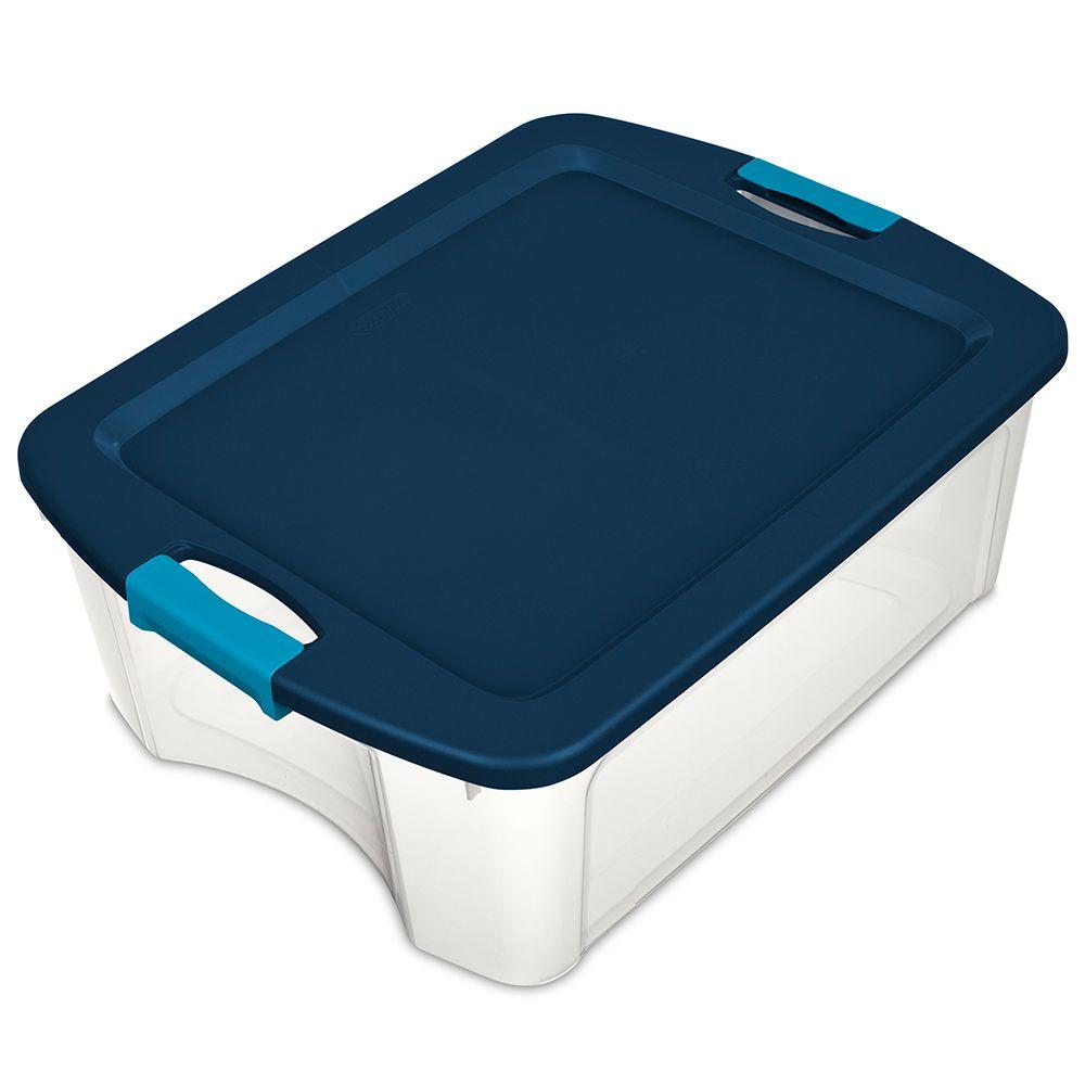 Plastic 12 Ga Gallon Clear Storage Containers 12 Gal Latch And Carry Tote