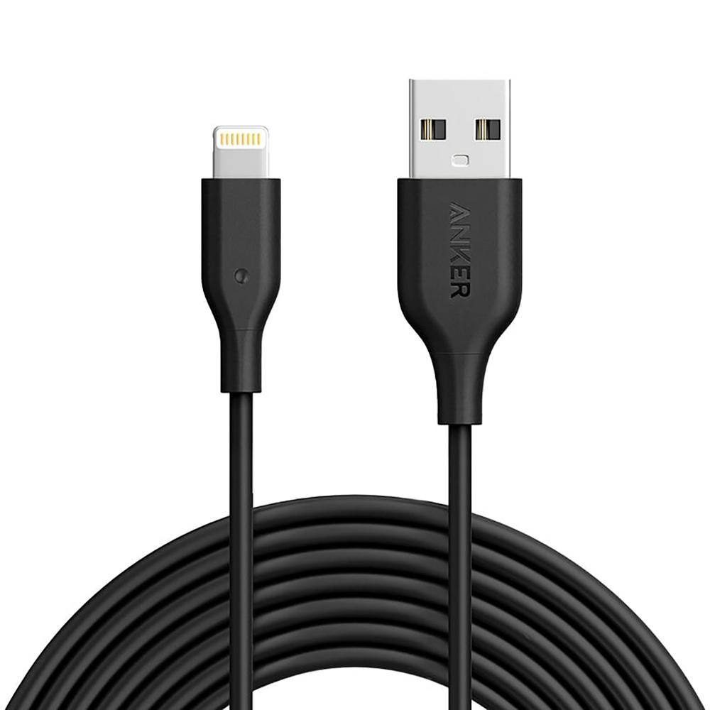 Anker Powerline 10 Ft Lightning Cable Black