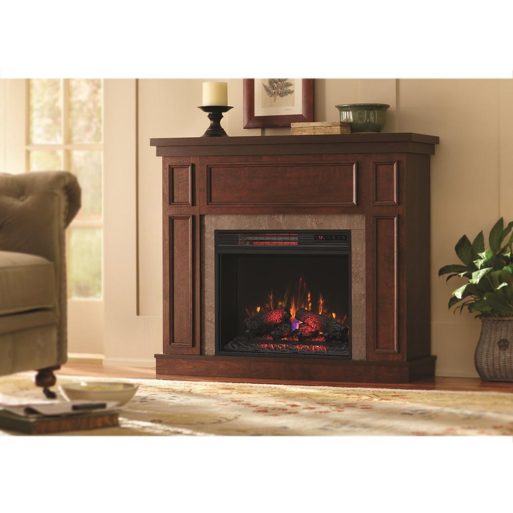 Home Decorators Collection Highland 50 In Faux Stone Mantel
