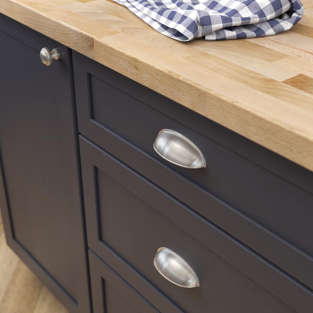 SODIAL 12pcs Kitchen Cupboard Door Cabinet Knobs Drawer Half Moon Shell Pull Handles black Drawer handle R