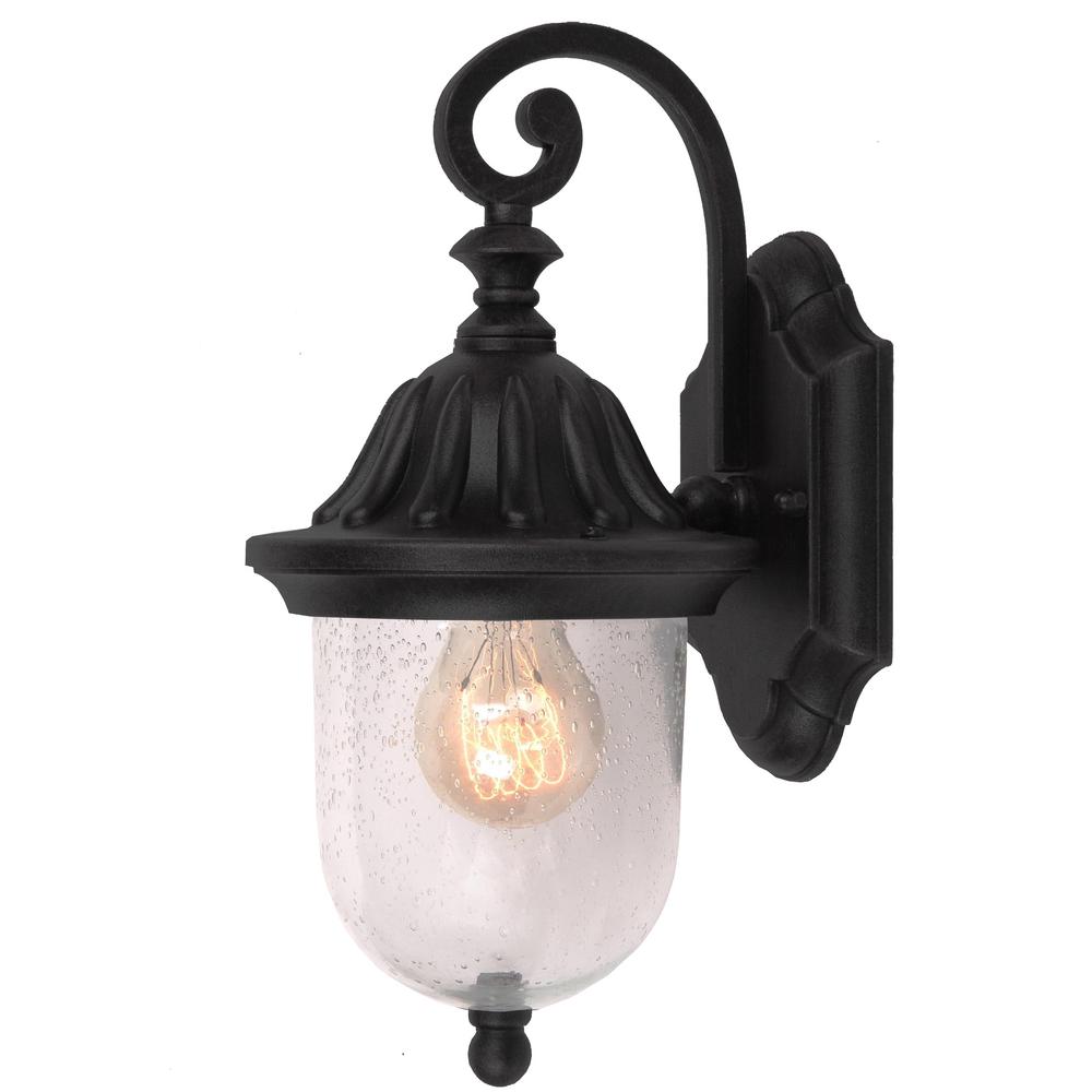 Bel Air Lighting Outdoor Wall Mounted Vincent 1 Light Black Outdoor Wall Mount Lantern Bel Air Lighting