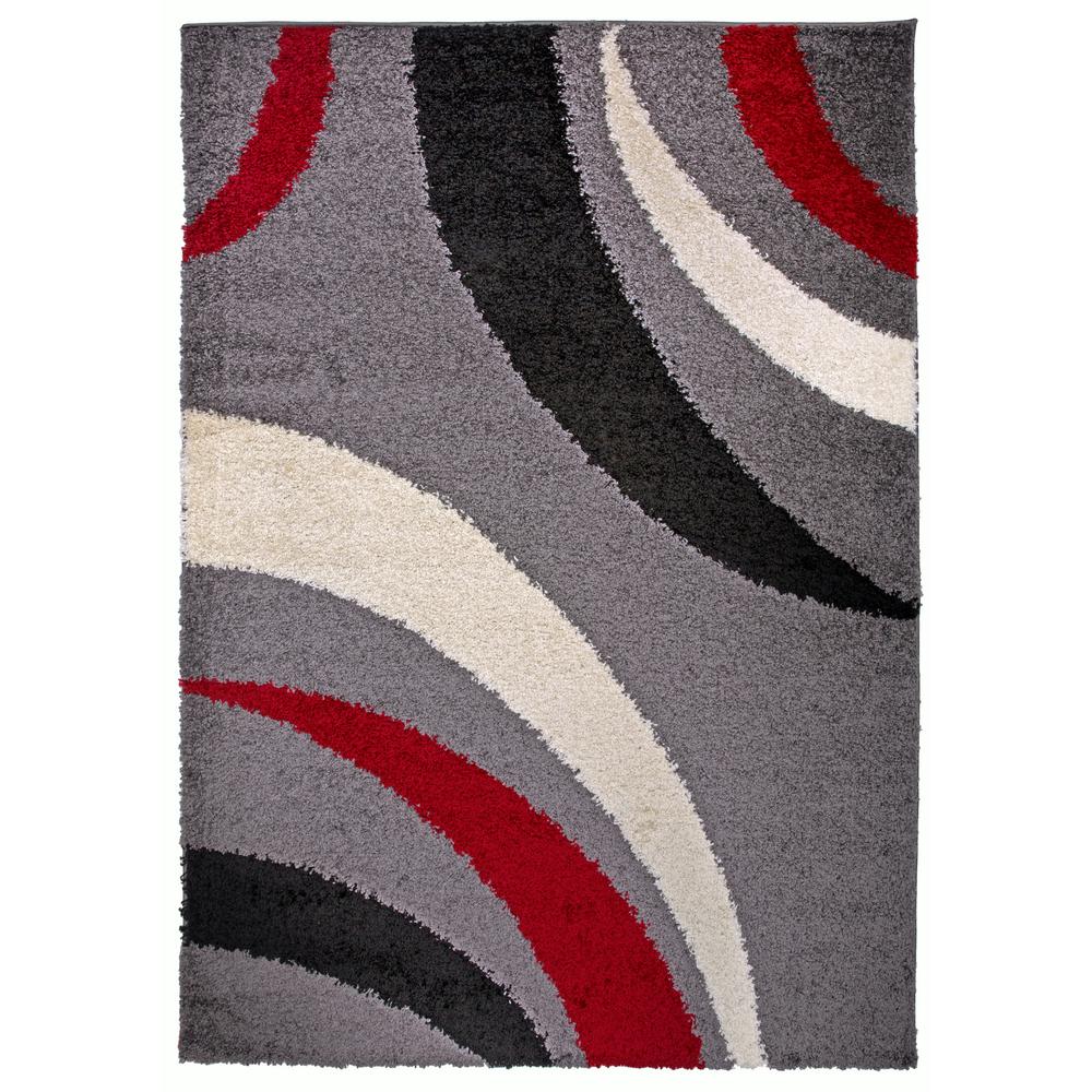 World Rug Gallery Cozy Contemporary Abstract Area 5 X 7 Red