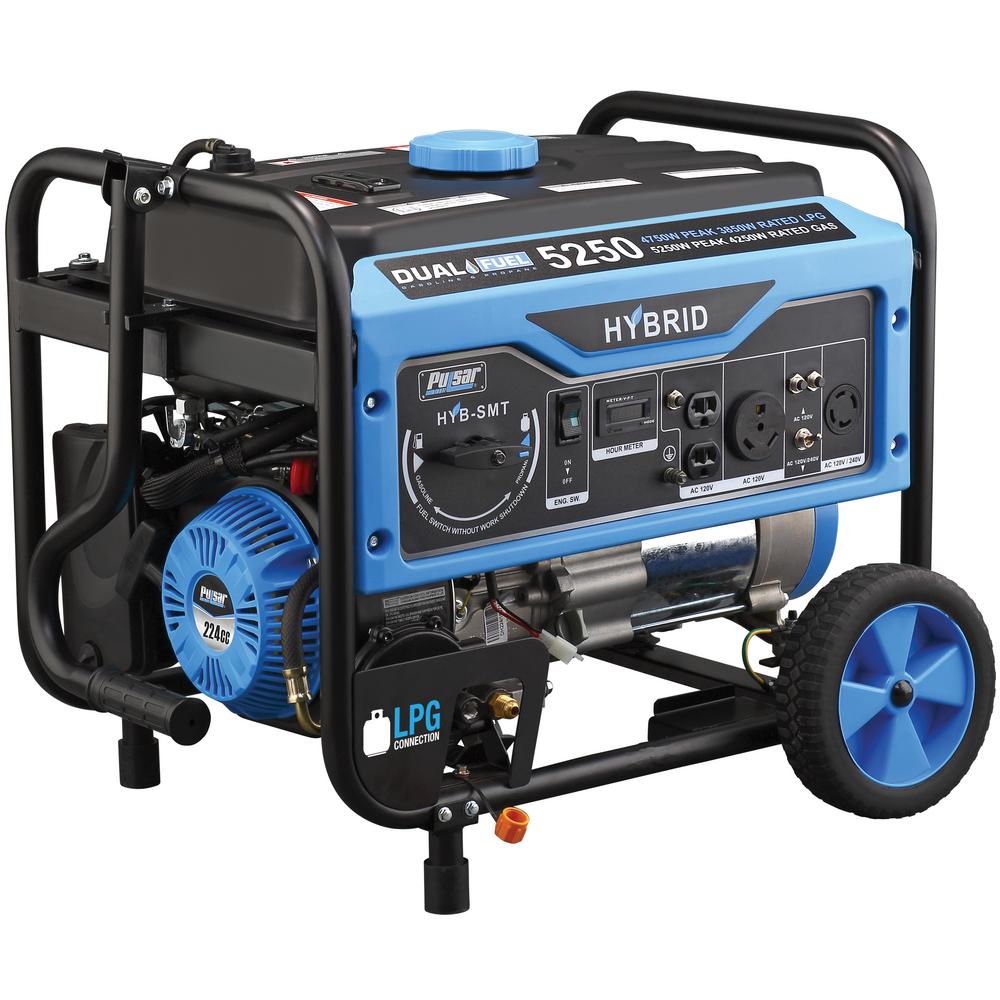 Pulsar 12,000-Watt/9,500-Watt Dual Fuel Gasoline/Propane Powered ...