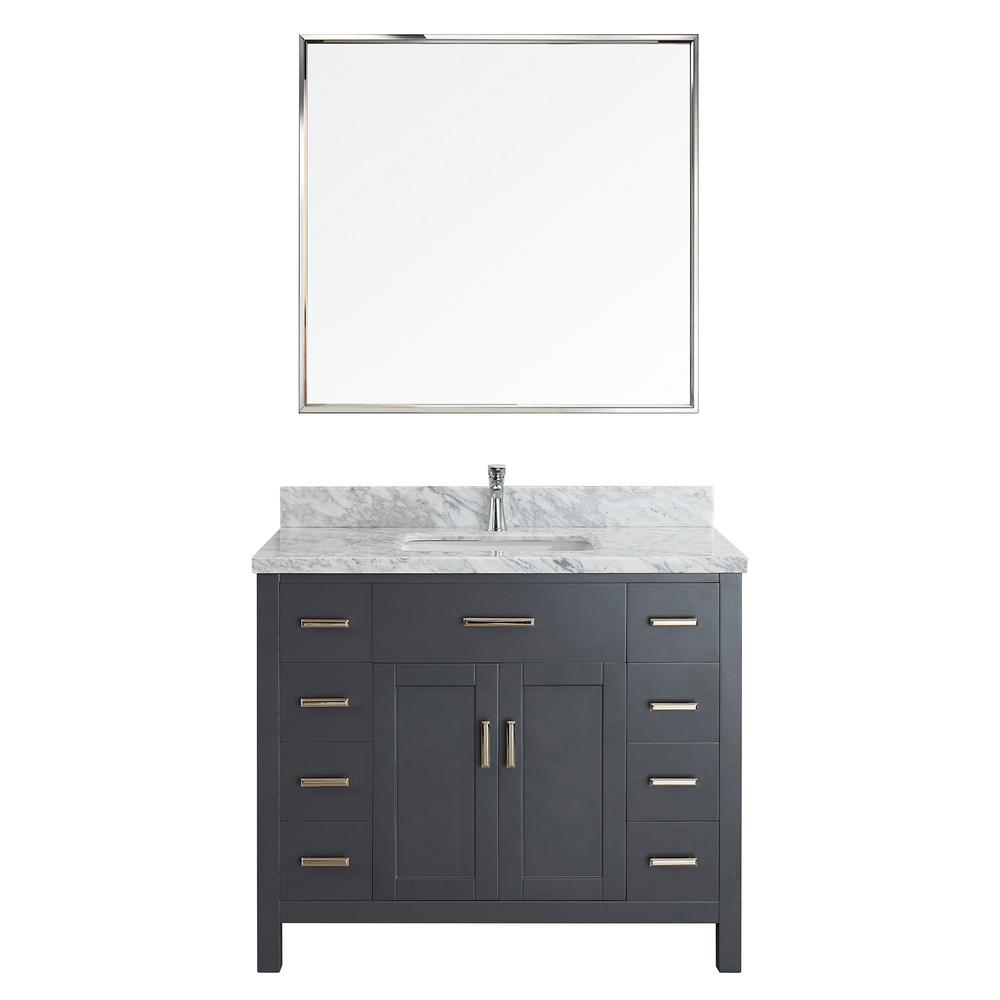 Studio Bathe Kalize II 42 in. W x 22 in. D Vanity in Pepper Gray with