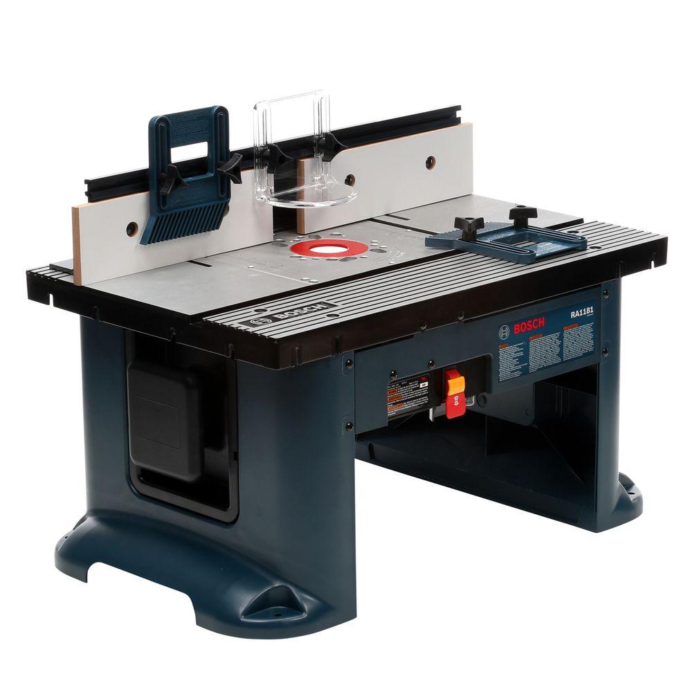 Bosch 27 In X 18 In Aluminum Top Benchtop Router Table With 2 1