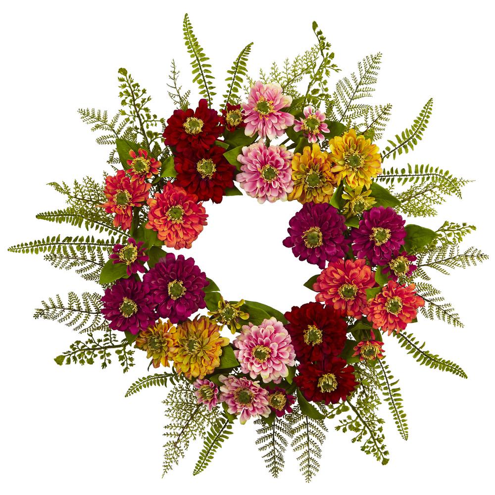Decorative Wreaths Artificial Plants Flowers The Home Depot