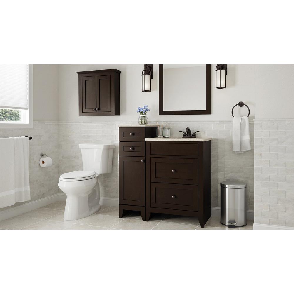 Glacier Bay Modular 21 1 8 In W X 21 3 4 In H X 6 9 10 In D Bathroom Storage Wall Cabinet In Java Ttdec Jvm The Home Depot