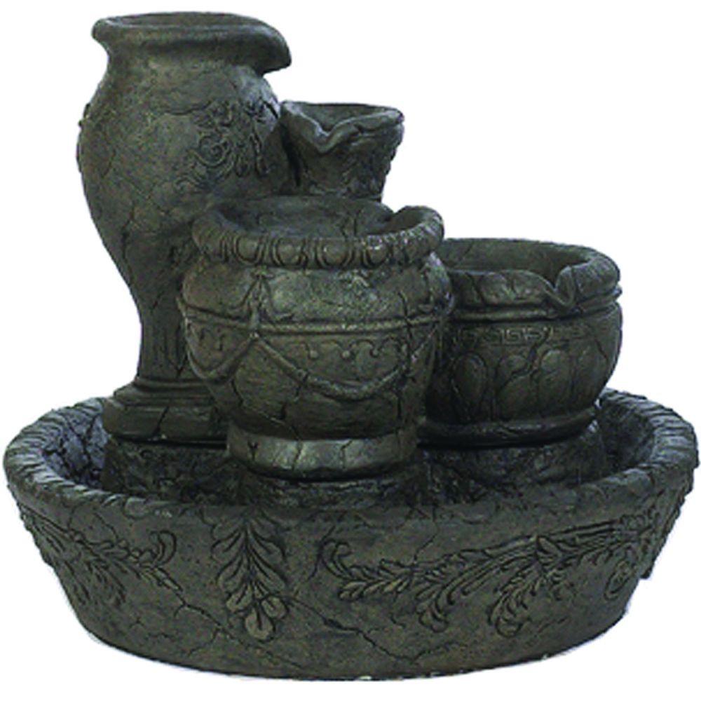 Athens Stonecasting Graphite Old World Fountain with Pump by Athens Stonecasting