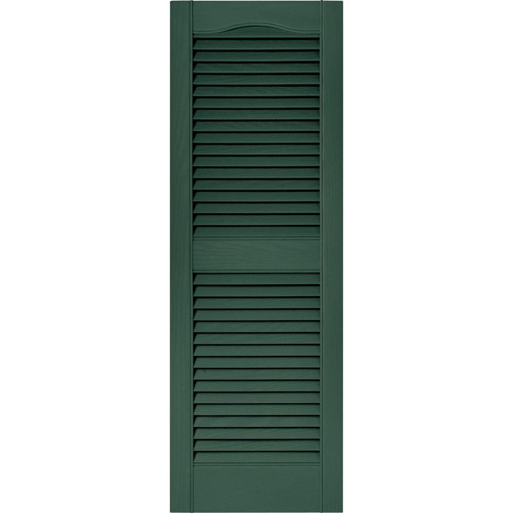 Builders Edge 15 in. x 43 in. Louvered Vinyl Exterior