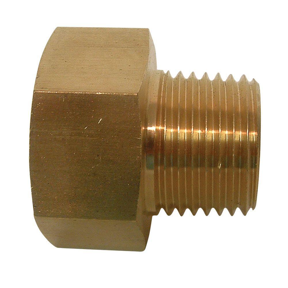 Everbilt 3/4 in. FHT x 1/2 in. MIP LeadFree Brass Garden Hose Adapter