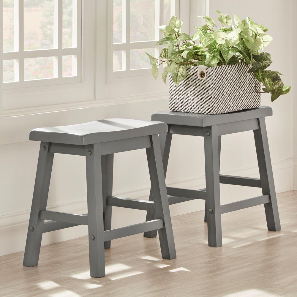 HomeSullivan Elliot 18 In Gray Bar Stool 405302GA 183A2PC The Home Depot   Grey Homesullivan End Tables 405302ga 183a2pc 64 1000 