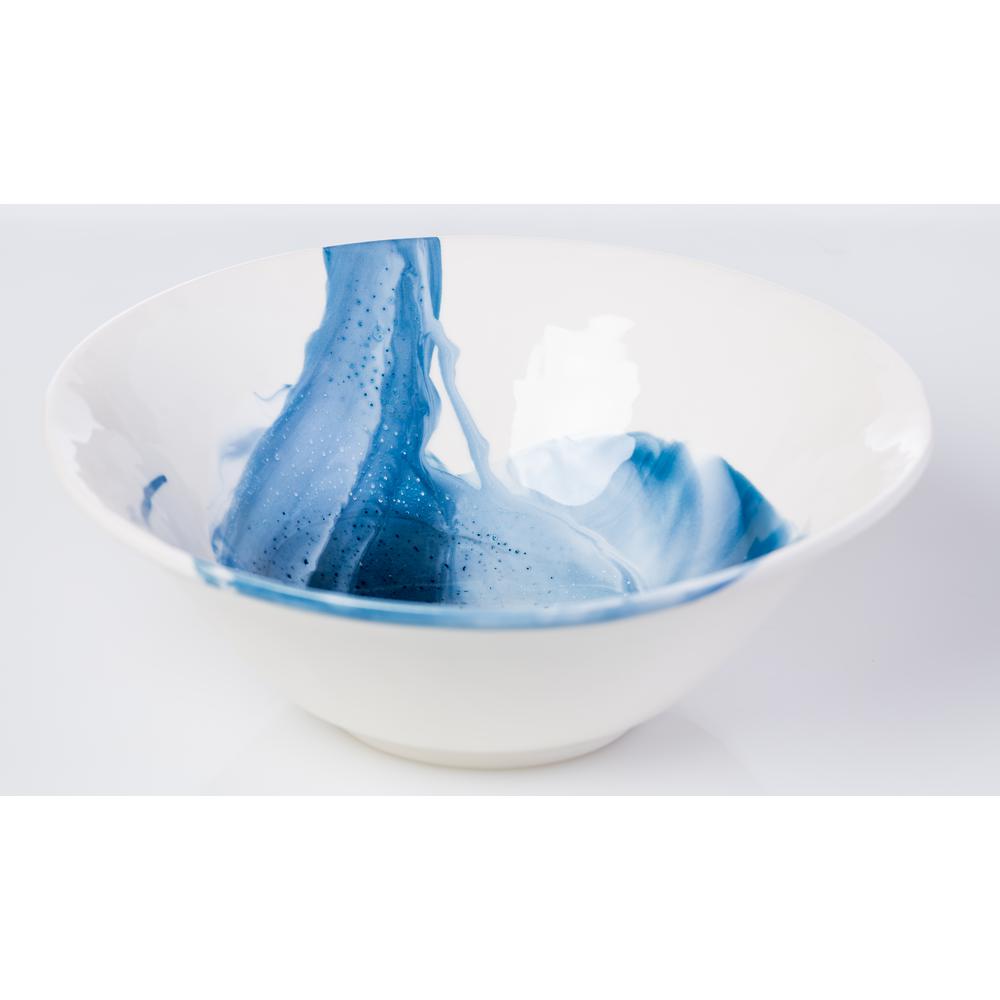 blue serving bowls