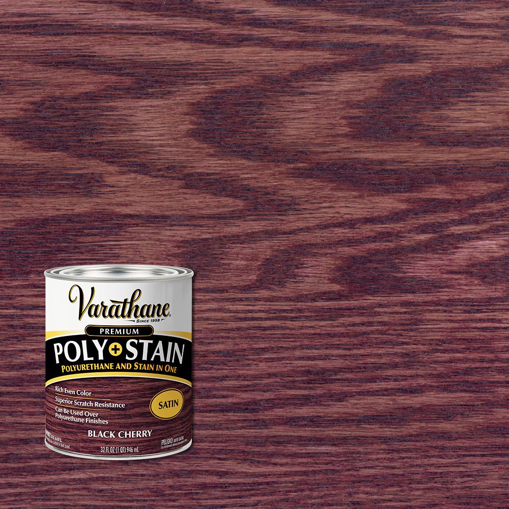 Varathane 1 Qt Black Cherry Premium Fast Dry Interior Wood Stain 2 Pack 266165 The Home Depot