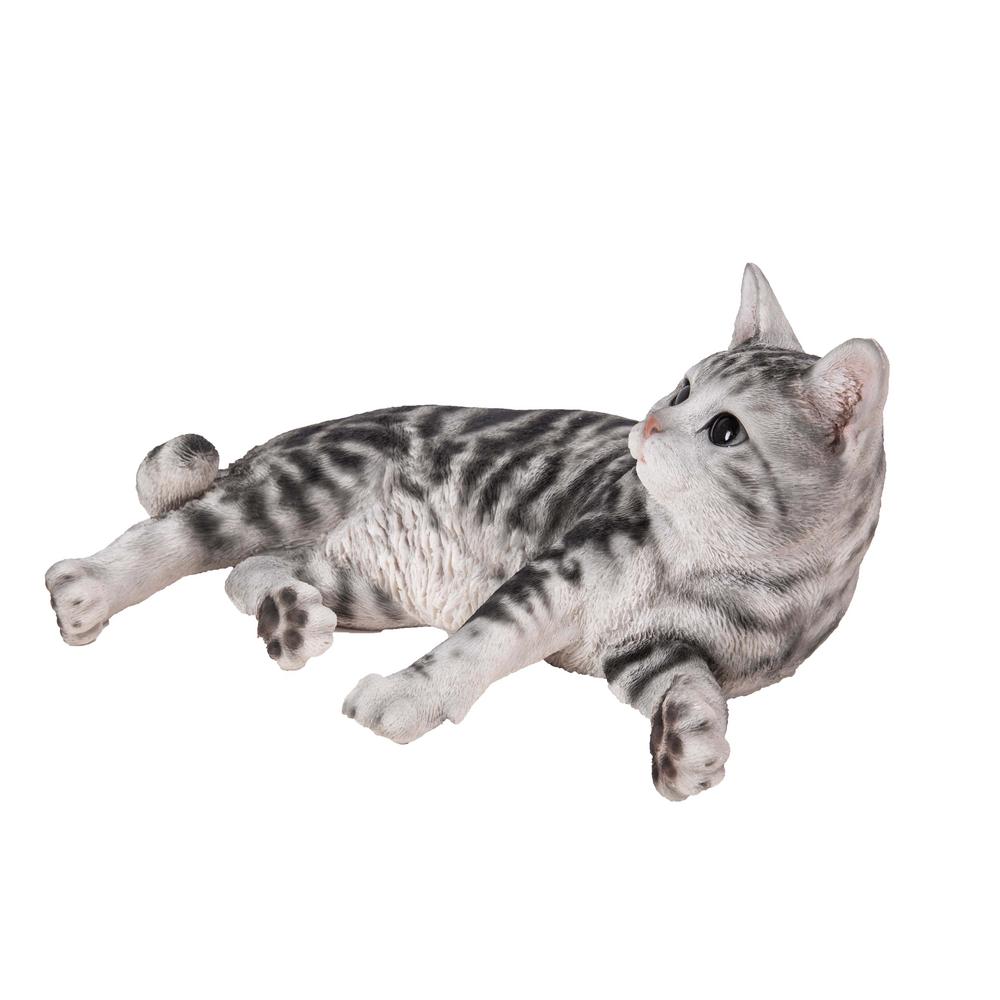 Hi Line Gift American Shorthair Cat Lying Down Statue 87757 G