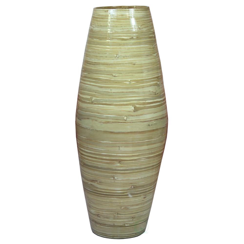 Uniquewise 27 5 In Natural Tall Bamboo Decorative Floor Vase