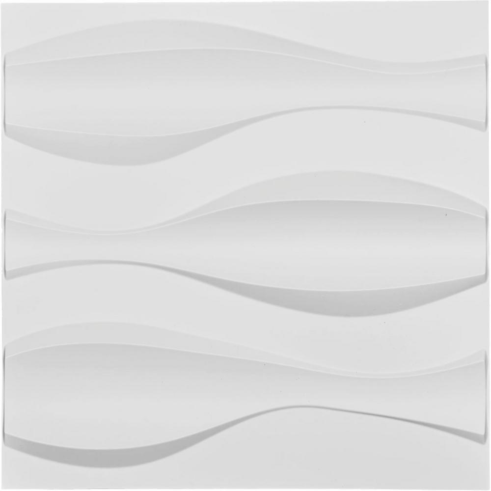 White Ekena Millwork WP20X20BRWH-CASE-10 Bradford EnduraWall Decorative 3D Wall Panel 19 5//8W x 19 5//8H 10 Each
