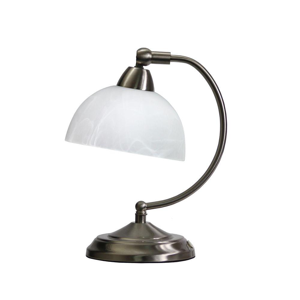 Elegant Designs 11 inch Brushed Nickel Mini Modern Bankers Desk Lamp with Touch... by Elegant Designs