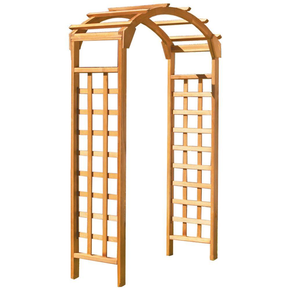 Greenstone Natural Arch 84 x 48 in. Outside Wooden Garden Arbor-MFS35PG ...