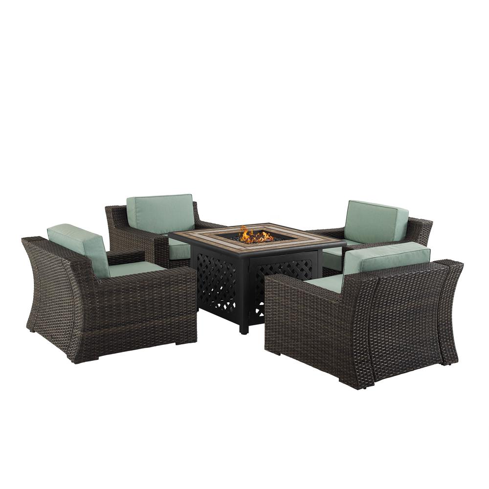 Crosley Furniture Beaufort 5 Piece Wicker Patio Fire Pit Seating Set With Mist Cushions Ko70180br The Home Depot - Beaufort 10 Patio Furniture Crosley Furniture Beaufort 5 Piece Wicker Patio Fire Pit Seating Set With Mist Cushions Ko70180br The Home Depot - Beaufort 10 Patio Furniture
