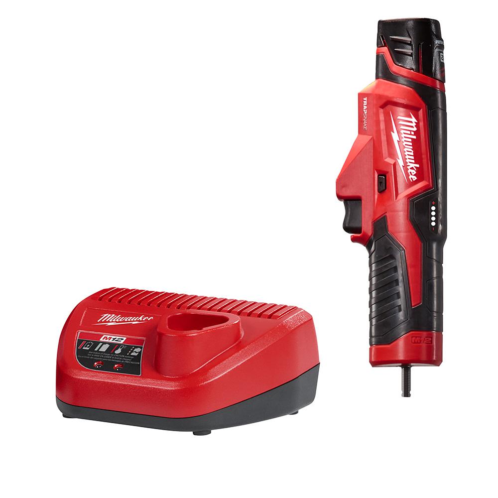 Milwaukee M12 Trap Snake 12Volt LithiumIon Cordless Auger Drain Power