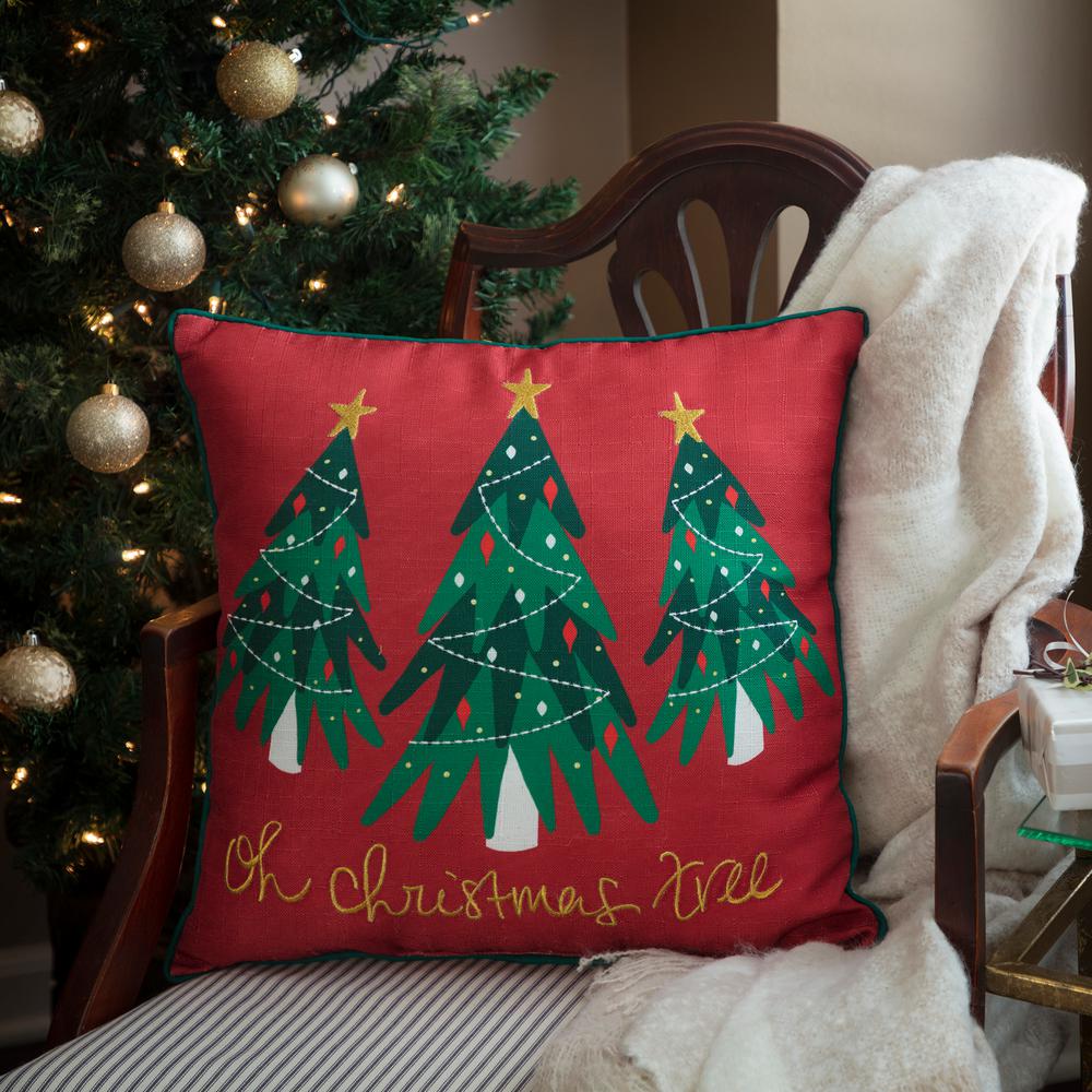 Christmas pillow with tree