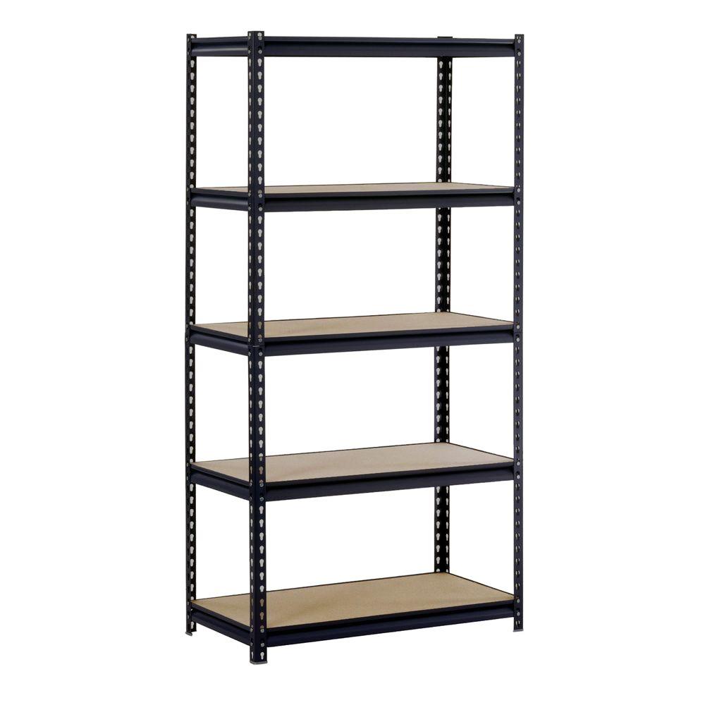 Pack of 2 URWM184872BK Black Steel Storage Rack 72 H x 48 W x 18 D