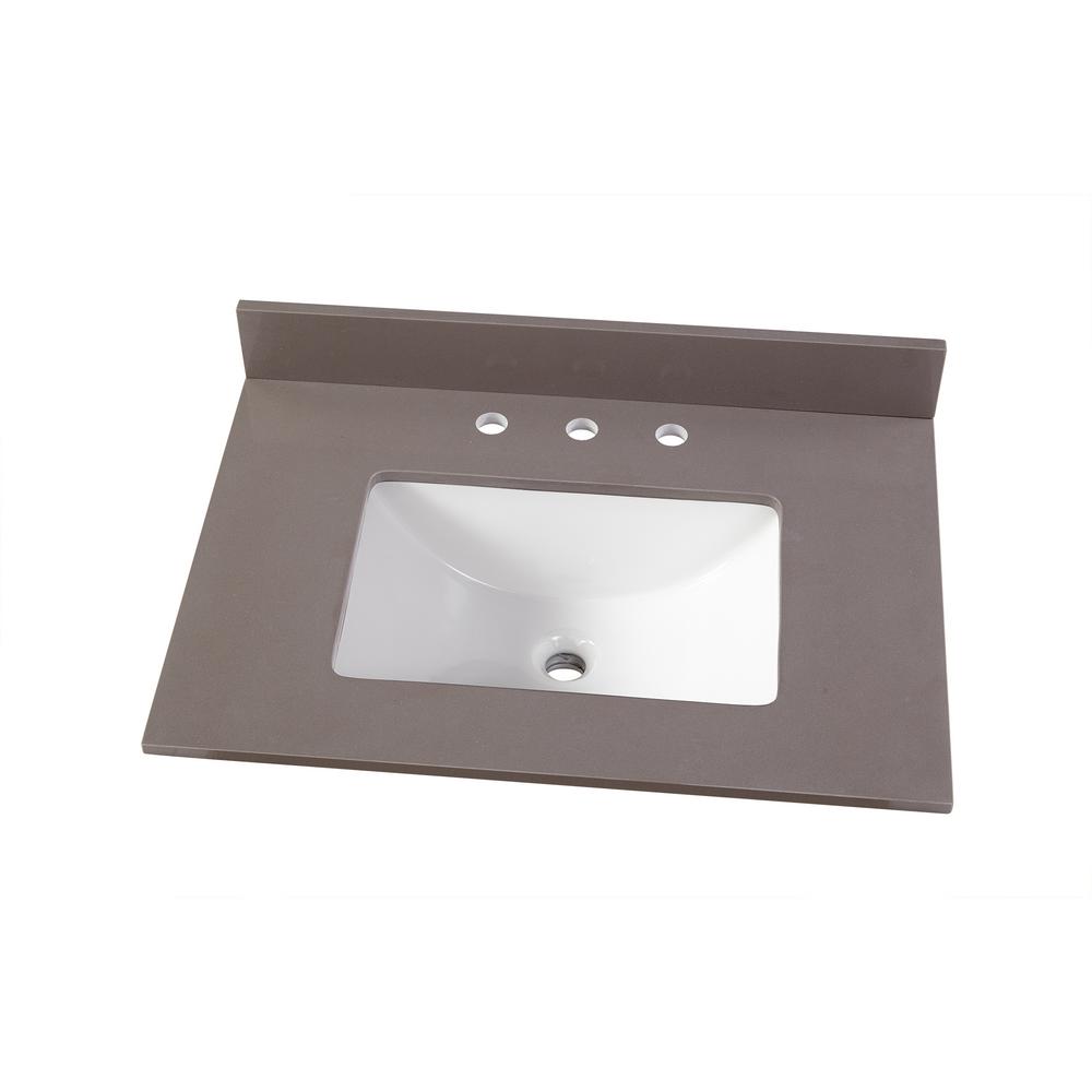 Home Decorators Collection 31 in. W x 22 in. D Engineered Marble Vanity