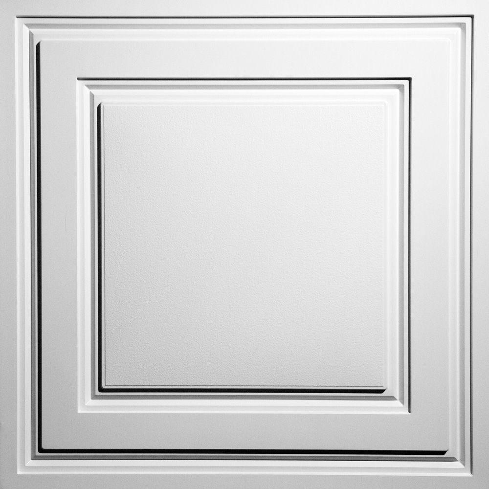 Ceilume Oxford White 2 Ft X 2 Ft Lay In Ceiling Panel Case Of 6