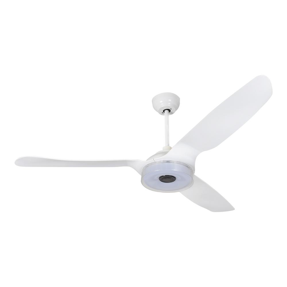 CARRO Icebreaker 60 in. Integrated LED Indoor White Smart Ceiling Fan with Light Kit (Set of 2) works with Google and Alexa was $758.1 now $539.8 (29.0% off)