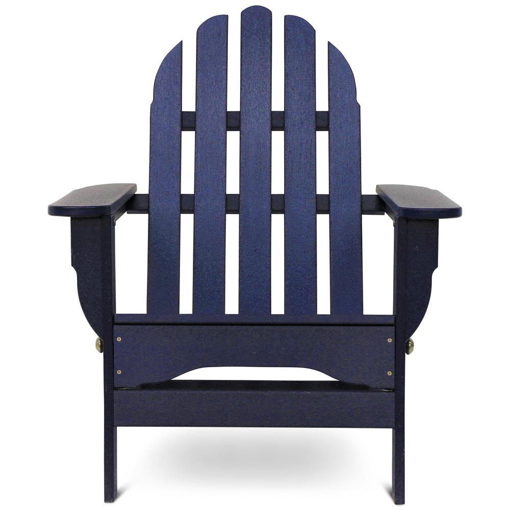 DUROGREEN Icon Navy Plastic Folding Adirondack ChairTAC8020NY The