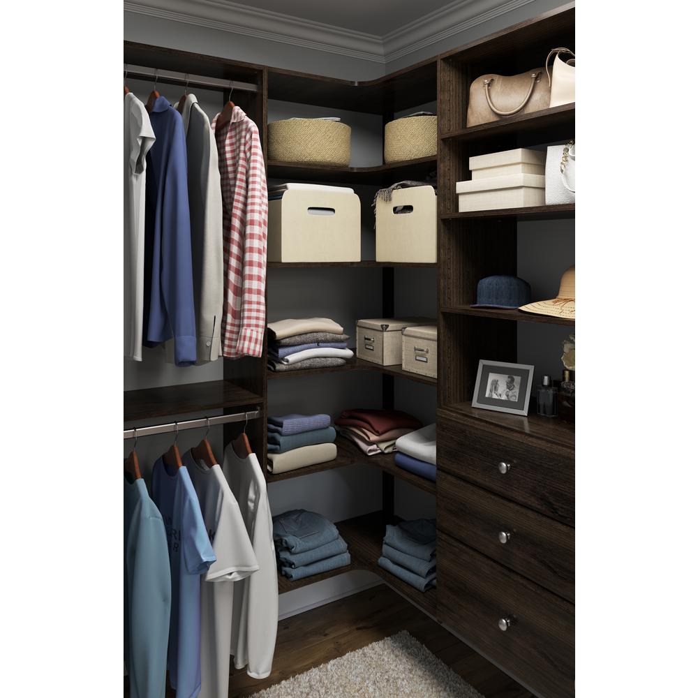 Espresso Closet Organizers Storage Organization The Home Depot