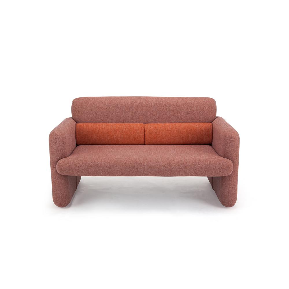 Cozyblock Ross Series Red Woven Fabric Upholstered Modern