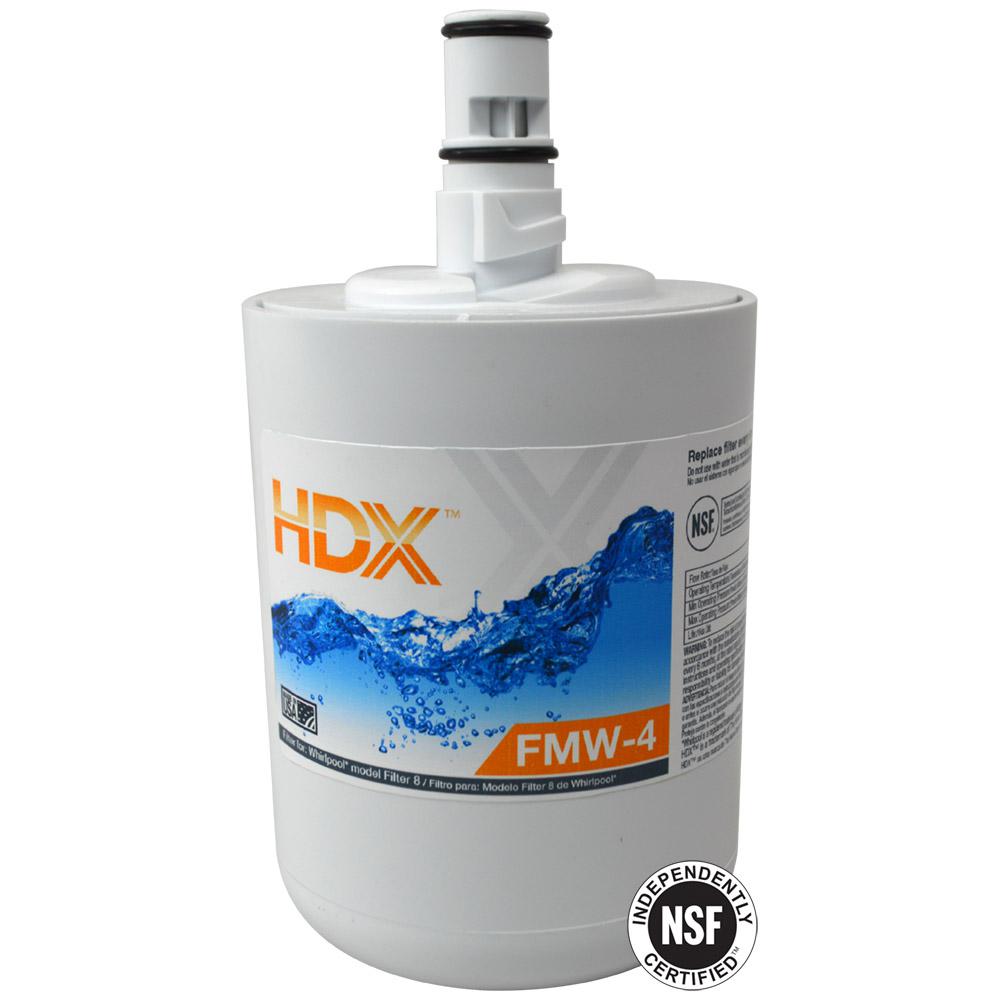HDX FMW4 Refrigerator Replacement Filter Fits Whirlpool Filter 8