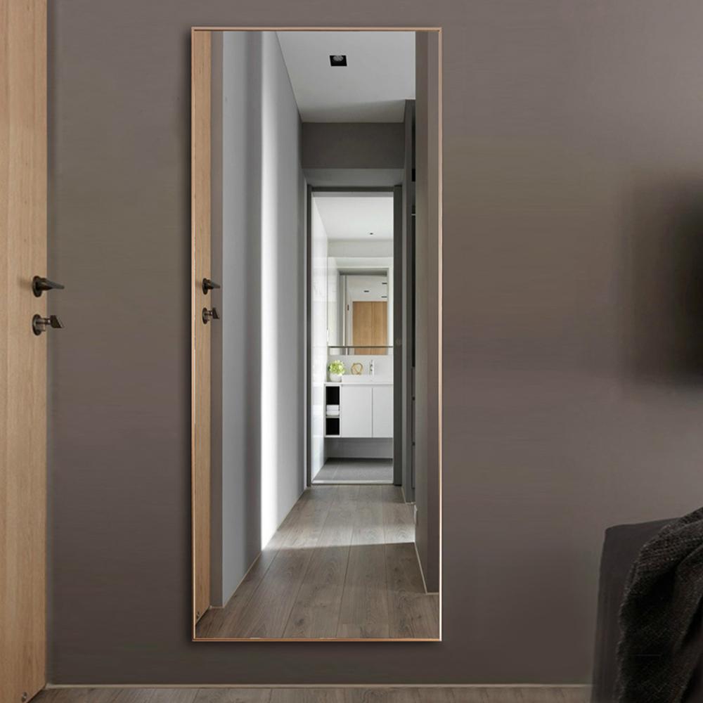 Neutype Gold Aluminum Alloy Thin Frame Full Length Floor Mirror - Full Length Mirror Hanging Height Neutype Gold Aluminum Alloy Thin Frame Full Length Floor Mirror - Full Length Mirror Hanging Height