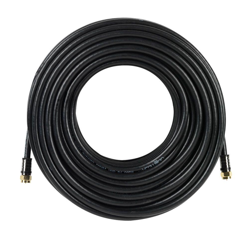 Commercial Electric 100 ft. RG-6 Coaxial Cable - Black-Y281345 - The ...