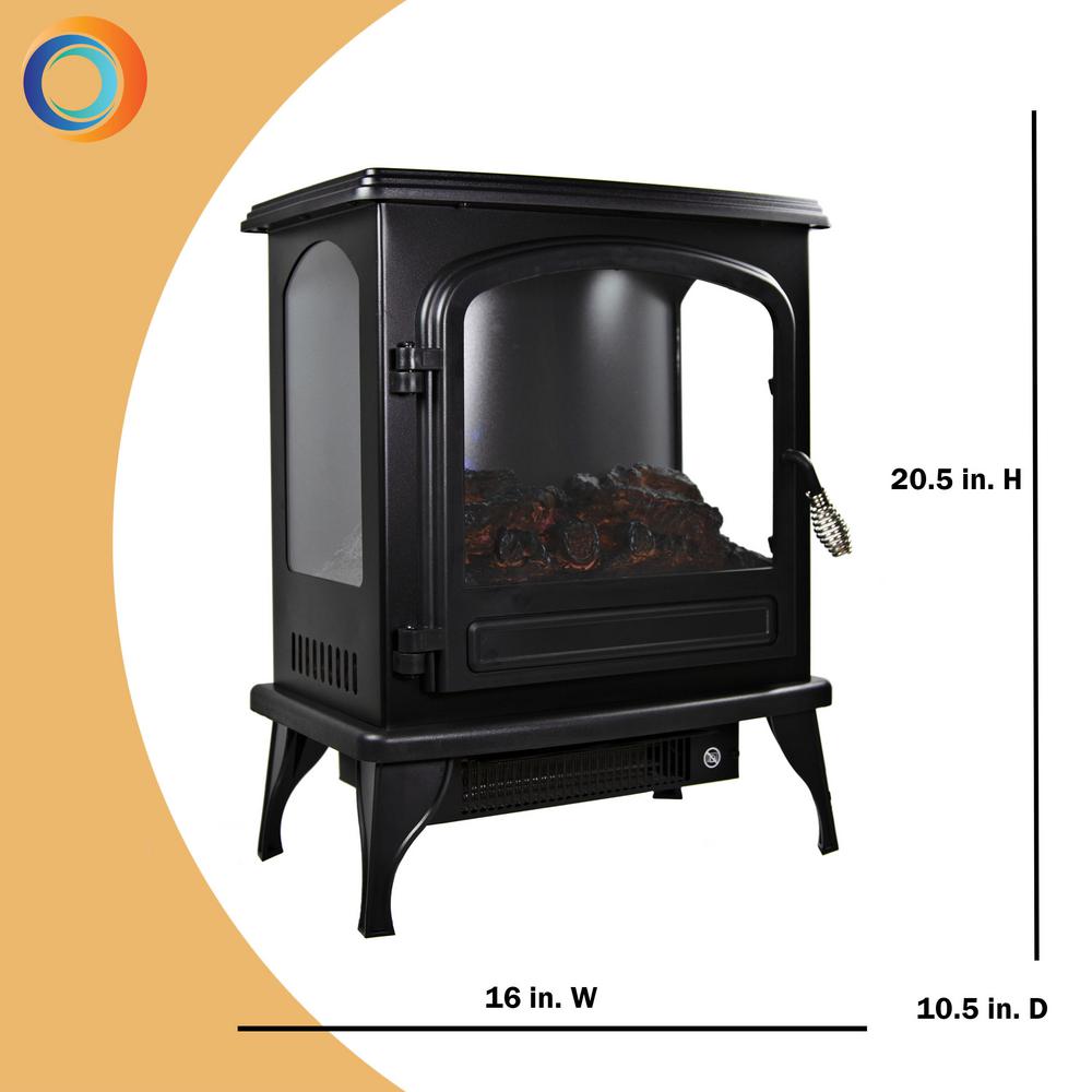 Comfort Zone 5120 Btu Electric Fireplace Heater Furnace With Led