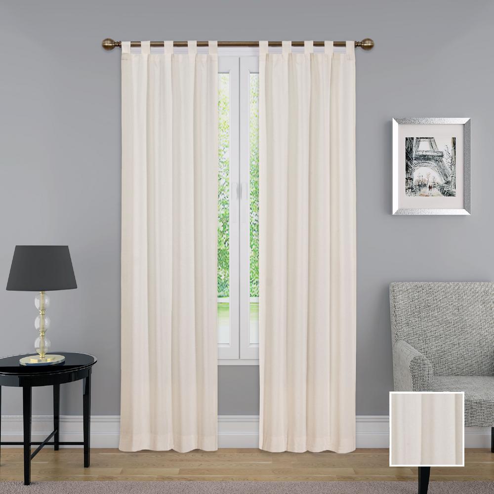 Pairs To Go Montana Window Curtain Panel Pair In Natural 60 In W X 95 In L 15999060x095nat The Home Depot