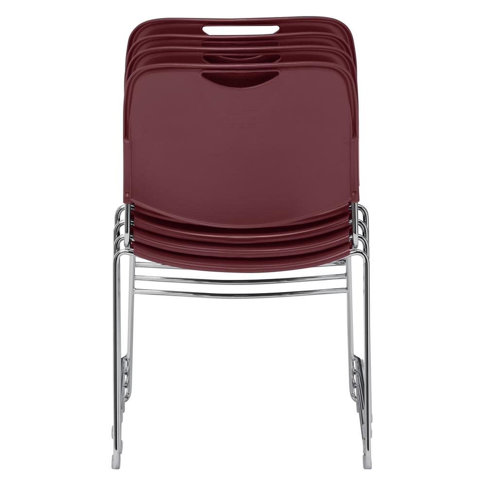 National Public Seating NPS 8500 Series Wine Ultra-Compact Plastic ...