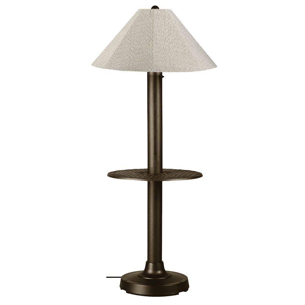 Hampton Bay Rhodes 58 50 In Bronze Floor Lamp With Natural Linen Bronze Floor Lamp With Natural Linen Shade Hd09999frbrzc The Home Depot
