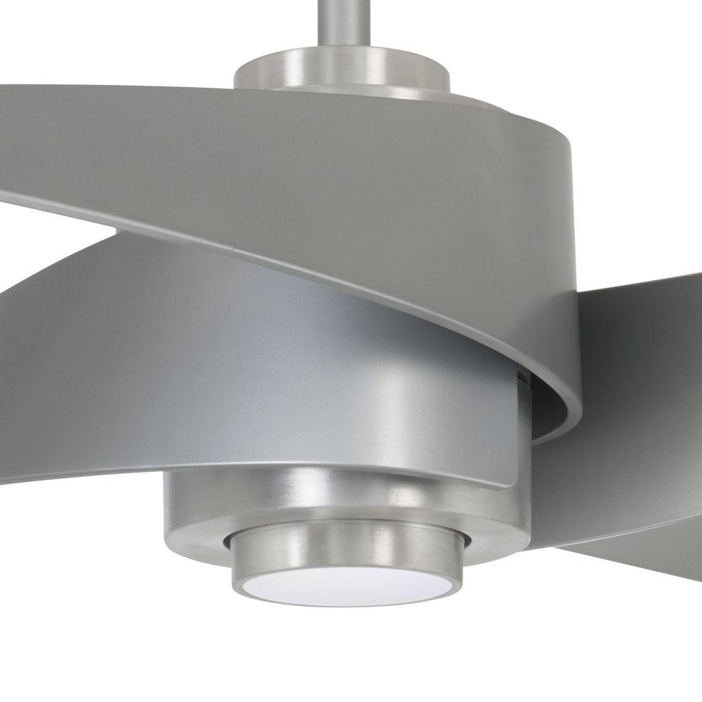 Minka Aire Artemis Iv 64 In Integrated Led Indoor Brushed Nickel And Silver Ceiling Fan With Light With Remote Control