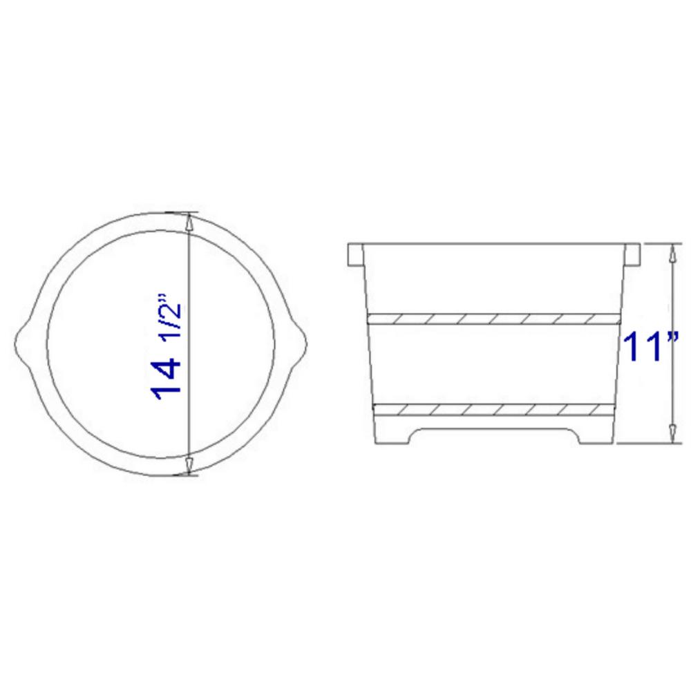 Alfi Brand 14 5 In X 11 Wooden Foot Soaking Bucket Alfi Brand 14 5 In X 11 Wooden Foot Soaking Bucket
