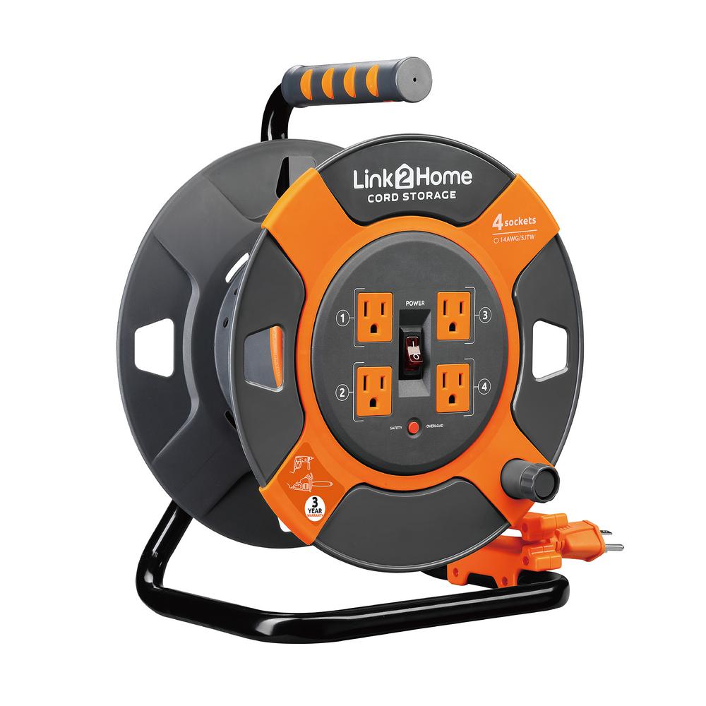 100-Foot Cables Holder Extension Cord Storage Reel Wheel,Heavy Duty,Cord Storage