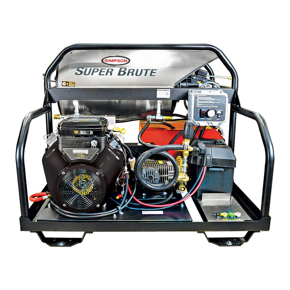 Simpson 65110 Super Brute 3500 PSI at 5.5 GPM Vanguard V-Twin with Comet Triplex Plunger Pump Hot Water Gas Pressure Washer