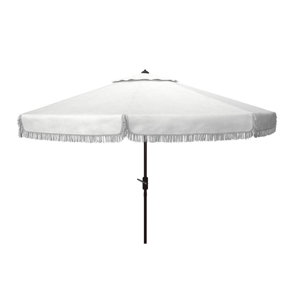 Safavieh Cannes 9 Ft Wood Market Patio Umbrella In Navy Pat8009c The Home Depot