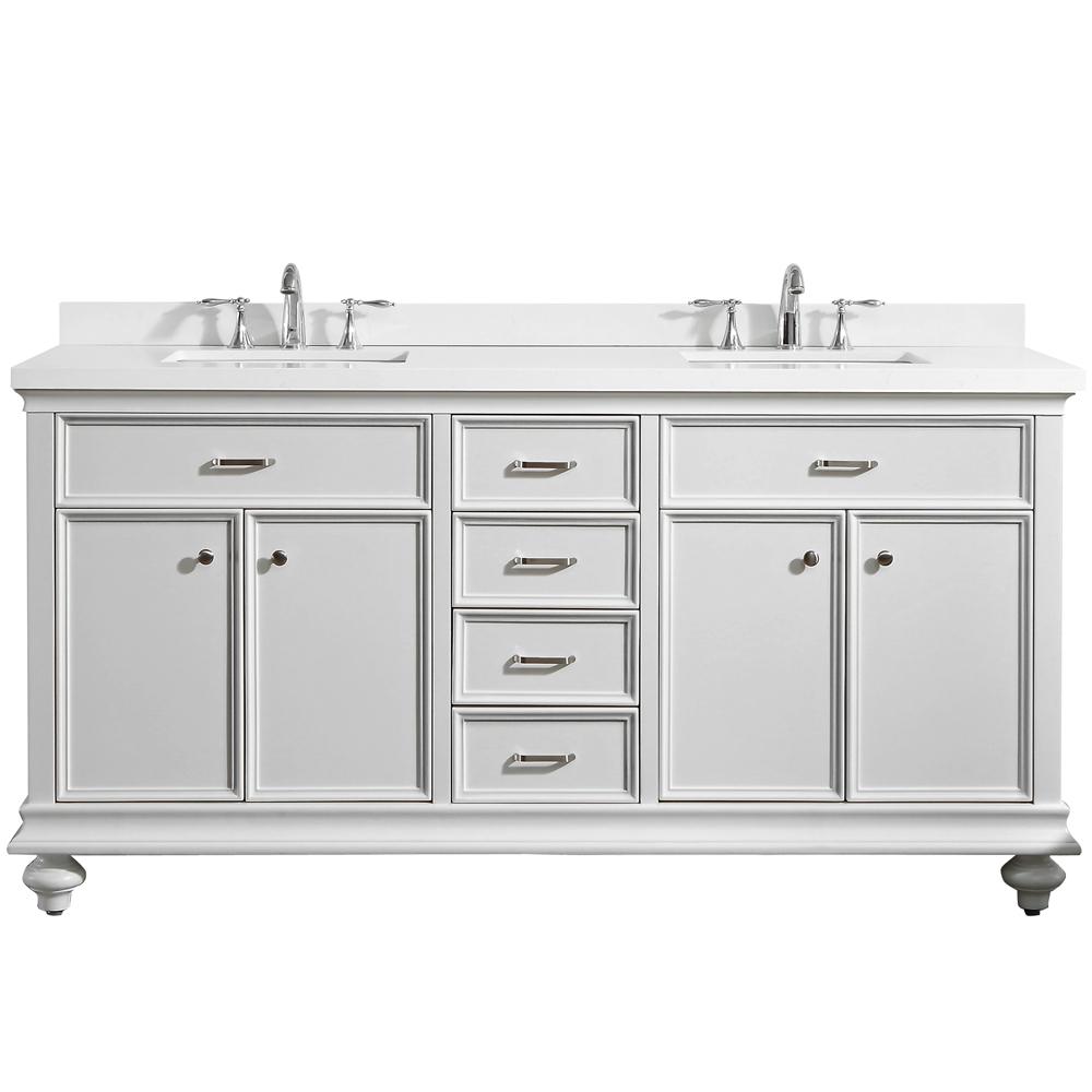 Vinnova Charlotte 72 In W X 22 D 36 H Vanity White Vinnova Charlotte 72 In W X 22 D 36 H