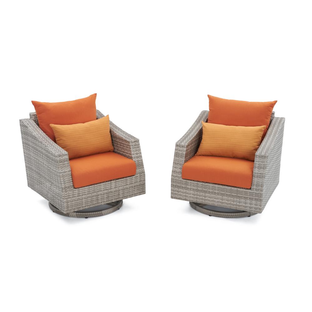 RST Brands Cannes AllWeather Wicker Motion Patio Lounge Chair with