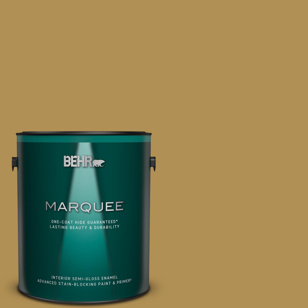 BEHR MARQUEE 1 gal. 350D6 Bronze Green SemiGloss Enamel Interior