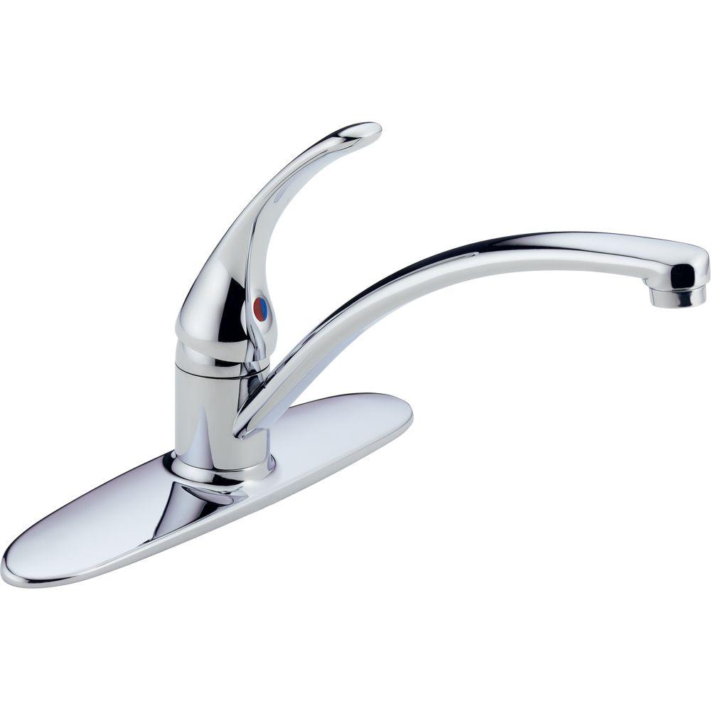 Delta Foundations Single Handle Standard Kitchen Faucet in Chrome 